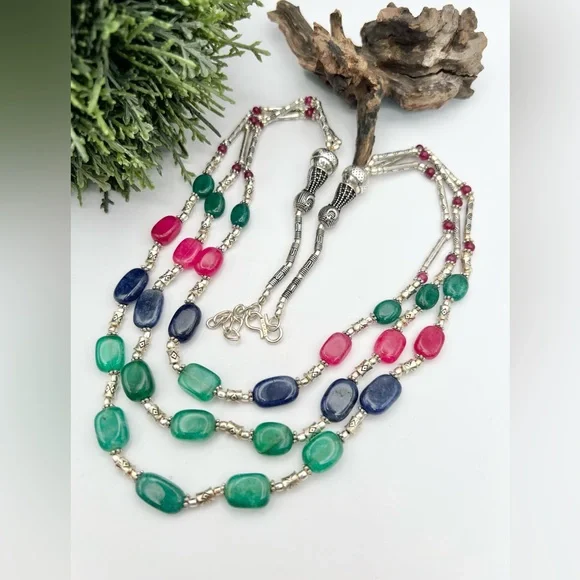 MULTICOLOR BEADED NECKLACE - Picture 5 of 6